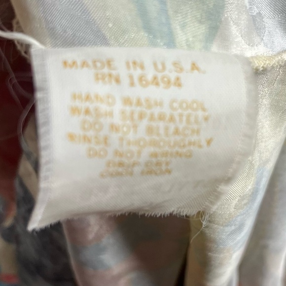 Mary McFadden LARGE Long Caftan Mumu House Dress Abstract Floral Kaftan Vintage - Picture 7 of 8